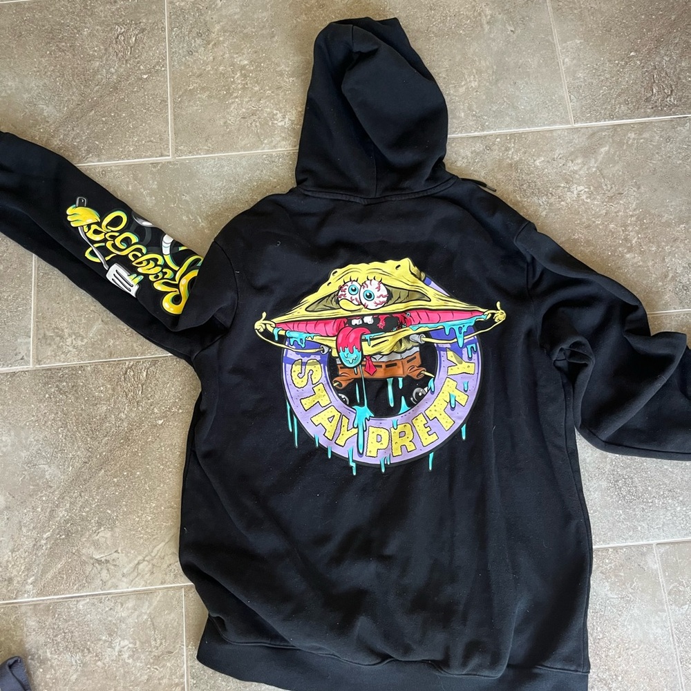 Black sponge bob Hoodie